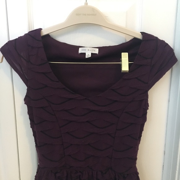 Formal Purple Scaled Cocktail Dress - Picture 4 of 4